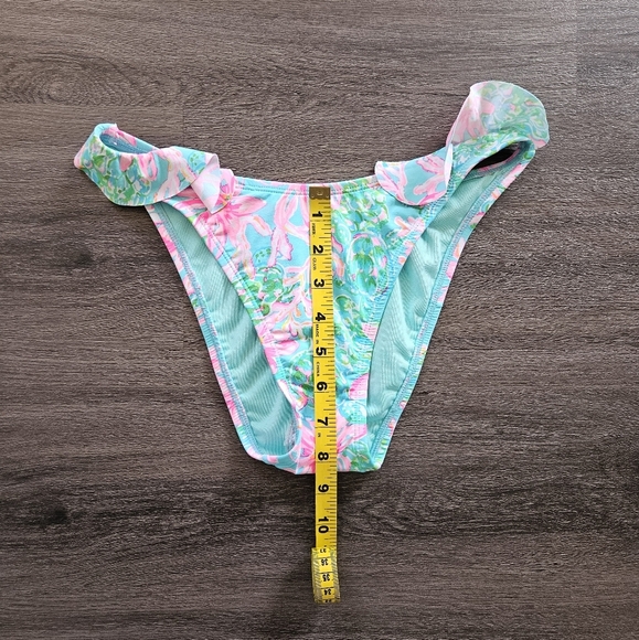 Lilly Pulitzer Light Blue Pink Mitra Bikini Bottom NWOT Size 0 - Picture 13 of 14